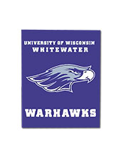 Garden Flag With Uw-W Over Mascot & Warhawks 12"X15"