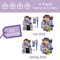 4 Pack Welcome and Finals Care Packages for Fall 2024 and Spring 2025 with $15 Discount