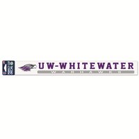 Decal - 2" x 17" Mascot next to UW-Whitewater over Warhawks in Pill