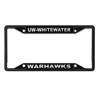 License Plate Frame - Black UW-Whitewater over Warhawks
