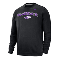 Nike Crew Club Fleece UW-Whitewater  arched over Mascot