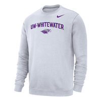 Crewneck Sweatshirt Club Fleece with UW-Whitewater over Mascot