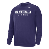 Club Fleece Crewneck Sweatshirt with UW-Whitewater over Alumni