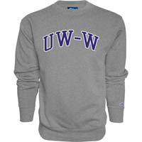 Blue 84 Crewneck Sweatshirt with UW-W Tackle Twill Lettering