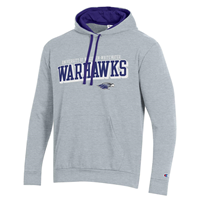 Hooded Sweatshirt with Embroidered Full Uni and Macot with Tackle Twill Lettering Warhawks
