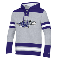 Hooded Sweatshirt Hockey Design with Large Embroidered Mascot