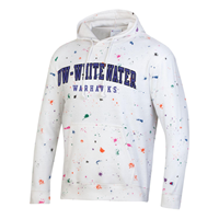 Hooded Sweatshirt Paint Splatter Design with UW-Whitewater over Warhawks