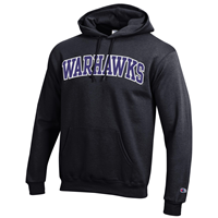 Champion Hooded Sweatshirt with Tackle Twill Lettering Warhawks