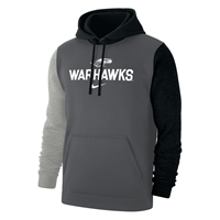 Sideline Hooded Sweatshirt 3 Tone Design with Mascot over Warhawks