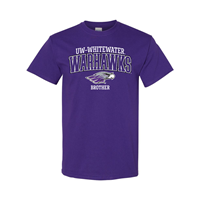 Brother Youth: T-Shirt UW-Whitewater Warhawk over Mascot and Brother