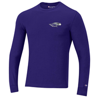 Long Sleeve Shirt with Mascot on front, UW-Whitewater Warhawks on back