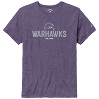 League T-Shirt Curved UW-Whitewater over Mascot and Warhawks Est, 1868