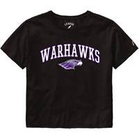 League Crop T-Shirt Black Warhawks over Mascot
