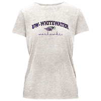 Camp David T-Shirt Reflective UW-Whitewater over Mascot over Cursive Warhawks