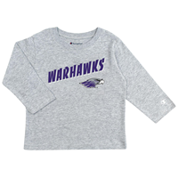 Toddler Long Sleeve T-Shirt with Warhawks over Mascot