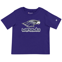 Toddler T-Shirt Mascot over Warhawks in Bubble Lettering