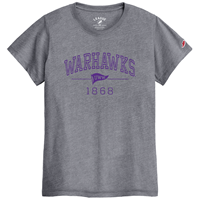 League T-Shirt Warhawks Outline over UWW Pennant 1868